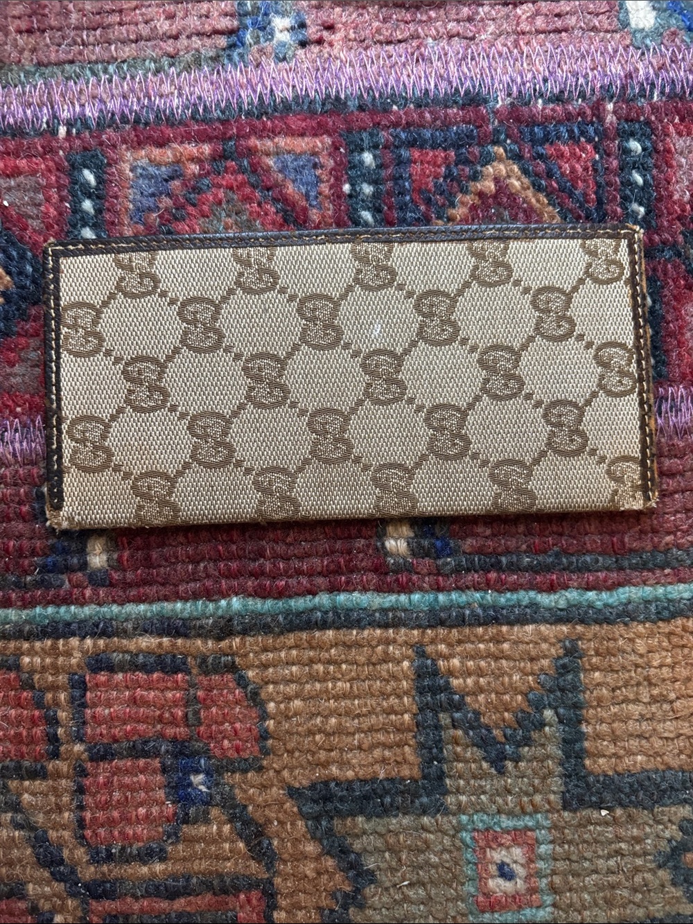 Gucci Beige Monogram Money Clip